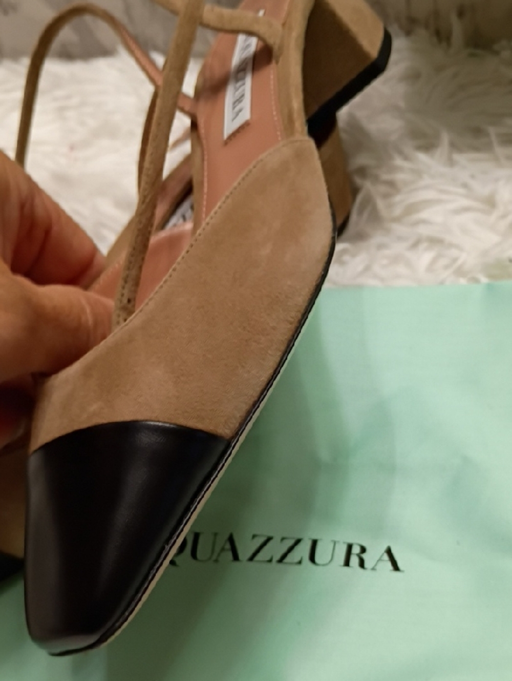 π Aquazzura π French Flirt Pump 35 Slingback Women's Sz 8 Eu 38 π $825π₯ - Picture 7 of 9